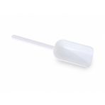Plastik Kürek Beyaz - 125ml - Dibi Düz - Uzun Saplı