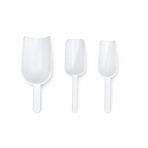 Plastik Kürek Beyaz - 250ml 125ml 60 ml- Dibi Düz - Numune Küreği