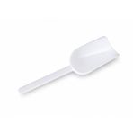 Plastik Kürek Beyaz - 60ml - Dibi Düz - Uzun Saplı