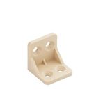 Plastik L Köşe Bağlantı Elemanı, 28x28x28 mm, Montaj Vidaları Dahil, 10 Adet (Krem)