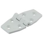 Plastik Menteşe. Uzun-Uzun Model. Beyaz. 37X78Mm