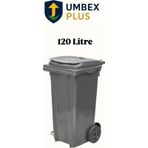 Plastik Metal Pedallı Çöp Konteyneri 120 Litre Konteyner - Isıya Dayanıklı Malzeme - - Gri