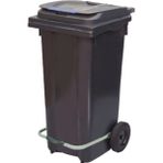 Plastik Metal Pedallı Çöp Konteyneri 120 Litre Konteyner - Isıya Dayanıklı Malzeme - Siyah