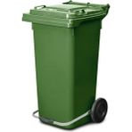 Plastik Metal Pedallı Çöp Konteyneri 120 Litre Konteyner - Isıya Dayanıklı Malzeme - Yeşil