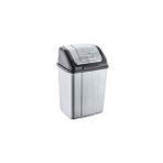 Plastik Mini Sallanır Kapak Klink İtmeli Çöp Kutusu Kovası / 5 Lt. / No : 1 / 14 x 19 x 27 Cm.