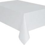 Plastik Naylon Su Geçirmez Parti Piknik Renkli Masa Örtüsü - 120x180 Cm. - Beyaz - 1 Adet