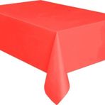 Plastik Naylon Su Geçirmez Parti Piknik Renkli Masa Örtüsü - 120x180 Cm. - Kırmızı - 1 Adet