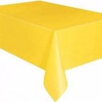 Plastik Naylon Su Geçirmez Parti Piknik Renkli Masa Örtüsü - 120x180 Cm. - Sarı - 1 Adet