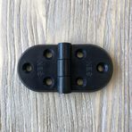 Plastik Oval Menteşe 7cm (2 Adet) Siyah