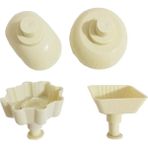 Plastik Pasta Kurabiye Kömbe Kerebiç Kalıbı 4 Adet - 4' lü