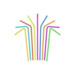 Plastik Pipet 8 MM Karışık Renkli 26 CM (50 Adet)