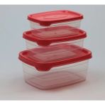 Plastik Saklama Kabı 3'lü 400 ml - 670 ml - 1.2 Lt. NEMERE-BNM-0513 - Renkli