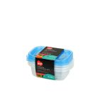 Plastik Saklama Kabı Dikdörtgen 3'Lü Set 350 Ml Bo533
