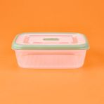 Plastik Saklama Kabı - Şeffaf / Yeşil - 1 Lt - Çok Renkli - TEK EBAT