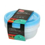 Plastik Saklama Kabı Yuvarlak 3lü Set 1 Lt Bo551