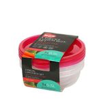 Plastik Saklama Kabı Yuvarlak 3'lü Set 500 ml BO549