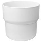 Plastik saksı, beyaz, 24 cm