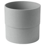 Plastik saksı, gri, 19 cm