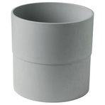 Plastik saksı, gri, 24 cm
