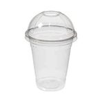 Plastik Şeffaf Bardak Kapaklı Milkshake Bardağı Kahve Bardağı Soğuk Içecek Bardağı 400ML 50 Adet