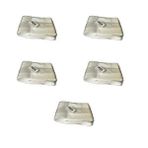 Plastik Şeffaf Beyaz Sup Kaşık - Tatlı Dondurma Kaşığı - 12.5 Cm. - 50 Adetlik 5 Paket Mor
