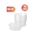 Plastik Şeffaf Sup Kase 100cc 100 Adet Mat Şeffaf