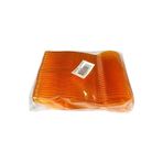 Plastik Şeffaf Turuncu Sup Kaşık - Tatlı Dondurma Kaşığı - 12.5 Cm. - 50 Adetlik Paket