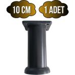 Plastik Siyah Ayarlanabilir Ayak Masa Dolap ve Mobilya AYAĞI(SİYAH)(10CM - 12CM - 15CM) - 10cm - 1 ADET