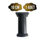 Plastik Siyah Ayarlanabilir Ayak Masa Dolap Ve Mobilya Ayağı(Siyah)(10Cm - 12Cm - 15Cm) Siyah 10Cm 10Cm - 1 Adet