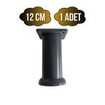 Plastik Siyah Ayarlanabilir Ayak Masa Dolap Ve Mobilya Ayağı(Siyah)(10Cm - 12Cm - 15Cm) Siyah 12Cm 12Cm - 1 Adet