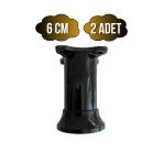 Plastik Siyah Ayarlanabilir Ayak Masa Dolap Ve Mobilya Ayağı(Siyah)(6Cm - 10Cm) Siyah 6Cm Siyah - 6Cm - 2 Adet