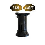 Plastik Siyah Ayarlanabilir Ayak Masa Dolap Ve Mobilya Ayağı(Siyah)(6Cm - 10Cm) Siyah 6Cm Siyah - 6Cm - 4 Adet