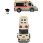 Plastik Sürtmeli Ambulans Oyuncak 11 cm