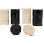 Plastik Tavla Pulu 36 Mm. – Siyah & Plastik Tavla Taşı | 8 Mm Kalınlık, Dayanıklı Pürüzsüz Yüzey, No:4 Pullar