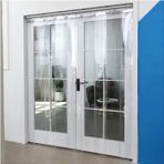 Plastik Vinil PVC Şerit Kapı Perdesi, Sürgülü Şeffaf Şerit Kapı Perdesi, Dondurucu Odalar Garaj İçin Katlanır Ön Cam Panjur, Catering ve Soğuk Odalar İçin Özel Boyut.(1.6mm 2.5X2M)
