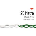 Plastik Zincir 6mm Yeşil-Beyaz 25 m