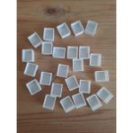 Plastobe Pigment Boya ve Sulu Boya Kutusu Half Pan 19 x 16 mm (Bioplastik Doğal Malzeme) - Beyaz - 25 Adet