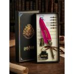 Plastora Home Harry Potter Baskılı Özel Tasarım Divit Hokka Seti Tüylü Divit Kalem Mürekkep Hediyelik Set - Pembe