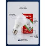 Plastora Home LED Ampul Hanex 12W E27 1080 Lümen 6500K Tasarruflu Uzun Ömür 1 Adet