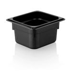 Plastport 1/6-100 Siyah Kırılmaz Gastronom Küvet
