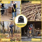 Plastty Jumbo Boy Endüstriyel Çöp Poşeti 20 Adet Ekstra Dayanıklı 60CM x 110CM Siyah Çöp Torbası