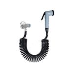 PLASYAY Spiral Şattaf (Bide) Başlıklı Taharet Matik 1/2 Bağlantılı Siyah Inci 150 Cm