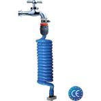 Plasyay Spiral Wc Banyo Veranda Yıkama Bahçe Sulama Hortum Seti Kelepçe Adaptörlü 5 Metre Setler - 5 metre Mavi