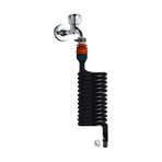 PLASYAY Spiral Wc Taharet Hortum Matik Ve Wc Banyo Yıkama Seti Kelepçe Adaptörlü Siyah Inci 110 Cm