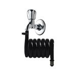 Plasyay Spiral Wc Taharet Hortum Matik ve Wc Banyo Yıkama Yeni Siyah Inci 97 cm