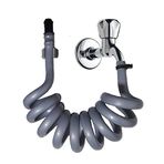 Plasyay Spiral Wc Taharet Hortumu Duvar Sabitlemeli ve Kelepçeli (SPİRAL GRİ100 CM)