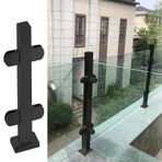 Platformlar için Kare Cam Korkuluk il Post Merdiven Açık Cam Kelepçe Metal Havuz Eskrim Sistemi Donanımlı Orta Post 95cm (37 3/8")