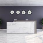 Platin 36 Cm 4’lü Dünya Saatleri Siyah Roma Rakamlı