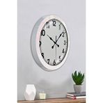 Platin 36 Cm Beyaz Metal Standart Duvar Saati
