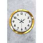Platin 36 Cm Gold Metal Standart Duvar Saati Altın